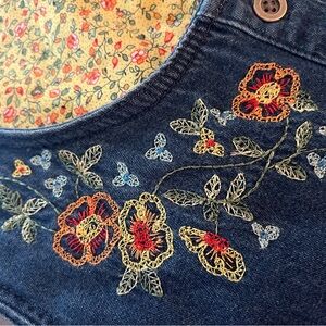 Embroidered Floral Blue Jeans